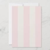 Roze Simple Cabana Strepen Bruiloft Kaart (Achterkant)