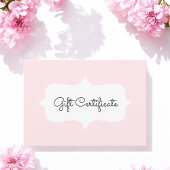 Roze Simple Cadeaukaart