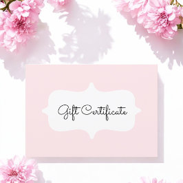Roze Simple Cadeaukaart