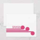 Roze Simple Deco Chic Table Number Briefkaart (Voorkant / Achterkant)