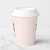 Roze Simple Heart Business Logo QR-code Aangepast Papieren Bekers (Rechts)