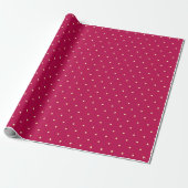 Roze Simple Polka-puntenpatroon Cadeaupapier (Uitgerold)
