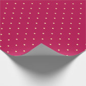 Roze Simple Polka-puntenpatroon Cadeaupapier (Hoek)