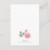 Roze Simple Wedding Insert-Kaart Informatiekaartje (Achterkant)
