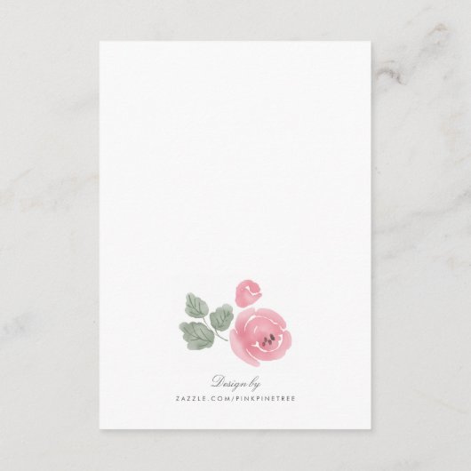 Roze Simple Wedding Insert-Kaart Informatiekaartje (Achterkant)