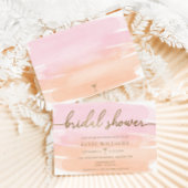 Roze Sinaasappel Aquarel Goud Vrijgezellenfeest Kaart