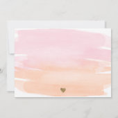 Roze Sinaasappel Aquarel Gouden Moederdag Lunch Kaart (Achterkant)