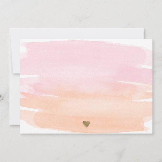 Roze Sinaasappel Aquarel Moederdag Brunch Kaart (Achterkant)