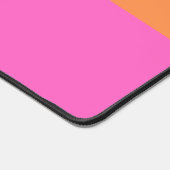 Roze Sinaasappel & Blauw Brede Horizontale Lijnen  Bureaumat (Hoek)