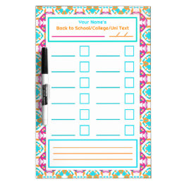 Roze Sinaasappel Blauw Terug naar School Notes Pla Whiteboard