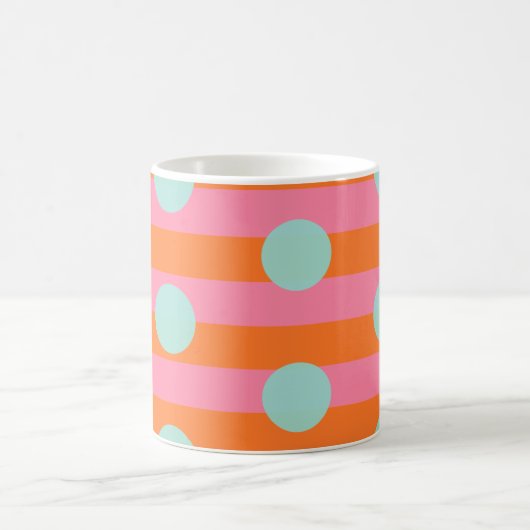 Roze Sinaasappel Blauwe Ringer Combo Mok (Center)