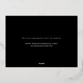 Roze Sinaasappel Bloemen Hand-Lettered repetitie D Folie Uitnodiging (Achterkant)