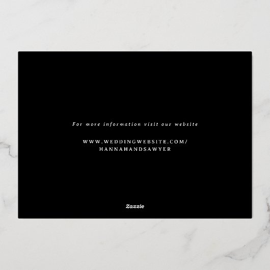 Roze Sinaasappel Bloemen Hand-Lettered repetitie D Folie Uitnodiging (Achterkant)