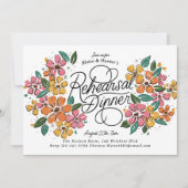 Roze Sinaasappel Bloemen Hand-Lettered repetitie D Kaart (Voorkant)