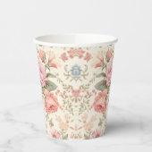 Roze Sinaasappel Bloemen Papier Cups Papieren Bekers (Links)