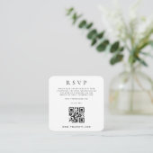 Roze Sinaasappel Bloemen QR Code Online Bruiloft R Informatiekaartje (Staand voorkant)