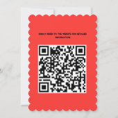 Roze Sinaasappel Bloemen Roos Patronen QR Code Huw Kaart (Achterkant)