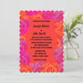 Roze Sinaasappel Bloemen Roos Patronen QR Code Huw Kaart (Staand voorkant)