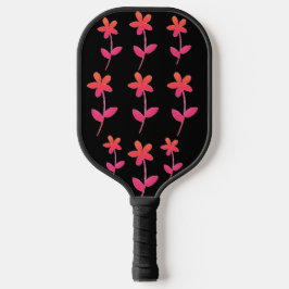 Roze Sinaasappel Bloemen Zwart 4Kate Pickleball Pa Pickleball Paddle