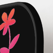 Roze Sinaasappel Bloemen Zwart 4Kate Pickleball Pa Pickleball Paddle (Links Detail)