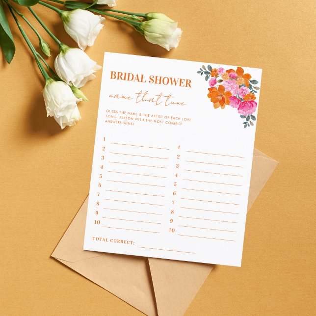 Roze Sinaasappel bloemnaam dat Tune Shower spel (Creator heeft geüpload)