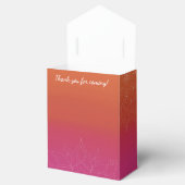 Roze & Sinaasappel Bright Ombre Mandala bruiloft Bedankdoosjes (Geopend)