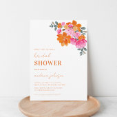 Roze & Sinaasappel Bright Summer Garden Vrijgezell Kaart