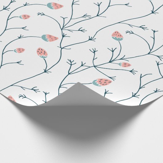  roze sinaasappel cadeaupapier (Hoek)