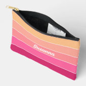 roze sinaasappel Custom Summer Color Block Stripes Etui (Open)