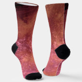 Roze sinaasappel Dark Storm Clouds Sokken (Gebogen)