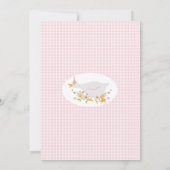 Roze Sinaasappel Een Gekke Gans 1e Verjaardag Kaart (Achterkant)