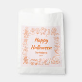 Roze Sinaasappel Eigenzinnige Hand getrokken Doodl Bedankzakje (Voorkant)