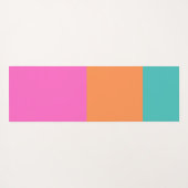 Roze, Sinaasappel en blauwe strepen met naam minim Yogamat (Achterkant (horizontaal))