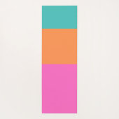 Roze, Sinaasappel en blauwe strepen met naam minim Yogamat (Achterkant)