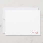 Roze, Sinaasappel en geel Abstract Bloemen Note Ca Bedankkaart (Achterkant)