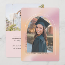 Roze Sinaasappel Esthetische gradiënt, foto's afst Aankondiging