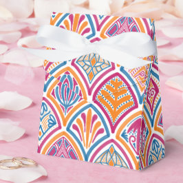 Roze Sinaasappel Geel Blauwgroen Decoratieve Fan W Bedankdoosjes