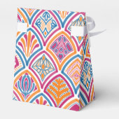 Roze Sinaasappel Geel Blauwgroen Decoratieve Fan W Bedankdoosjes (Achterkant)