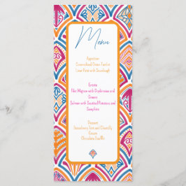 Roze Sinaasappel Geel Blauwgroen Decoratieve Fan W Menu