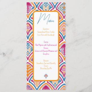 Roze Sinaasappel Geel Blauwgroen Decoratieve Fan W Menu