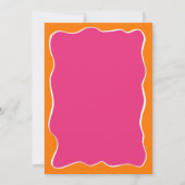 Roze Sinaasappel Geïllustreerde Discobal Volwassen Kaart (Achterkant)