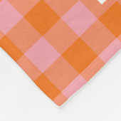 roze Sinaasappel geruite Schattigee plezier verti Fleece Deken (Hoek)