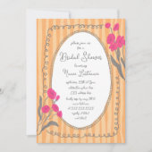 Roze Sinaasappel grillige hand geschilderd Vrijgez Kaart (Voorkant)