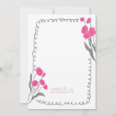 Roze Sinaasappel grillige hand geschilderd Vrijgez Kaart (Achterkant)