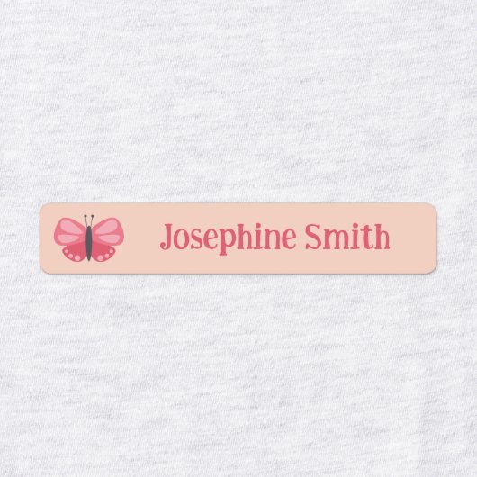Roze Sinaasappel Groen Blauw Schattige Vlinder Naa Labels (Design 1)