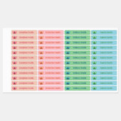 Roze Sinaasappel Groen Blauw Schattige Vlinder Naa Labels (Vel)