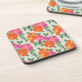 Roze Sinaasappel Groen Onderzetter Set (Linkerzijde)