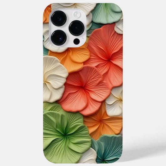 ROZE SINAASAPPEL GROEN WIT 3-D LOOK BEGONIA FLOWER Case-Mate iPhone CASE (Achterkant)
