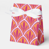 Roze & Sinaasappel Heldere Kleurrijke Fan Wedding Bedankdoosjes (Voorkant Zijde)