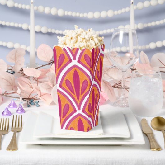 Roze & Sinaasappel Heldere Kleurrijke Fan Wedding Bedankdoosjes (Huwelijk)